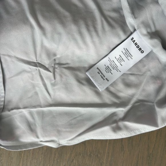 Sandro Amadora Dress Pink Blue Denim Trim Houndstooth Tweed Mini FR 36 US 4 - Picture 12 of 15